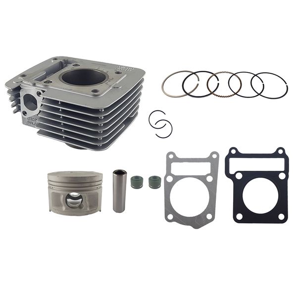 CILINDRO KIT CB D:54 mm 123cc h:87.50 mm P:15 PLATA (PISTON:CONVEXO) YBR125Z(2016)
