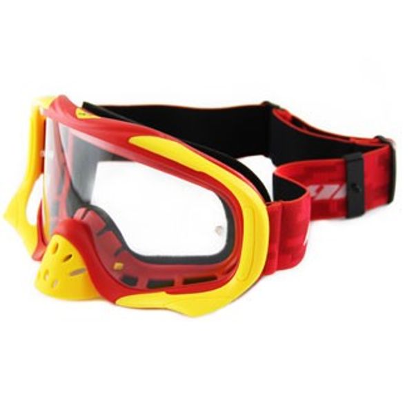 GAFAS LENTE TRANSPARENTE CON PROTECTOR DE NARIZ ESTRUCTURA ROJ/AMA GF-04 GF-04