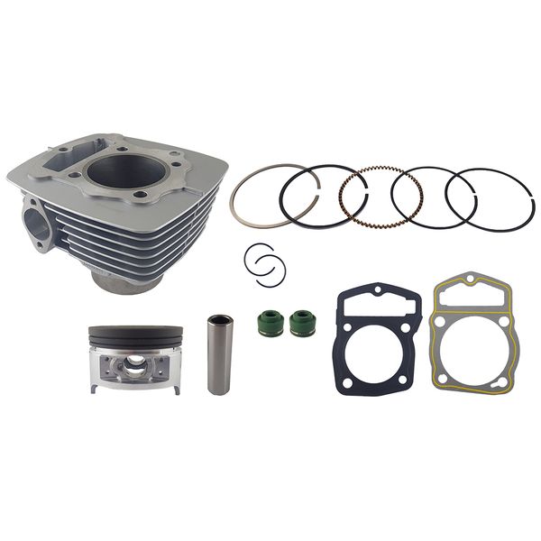 CILINDRO KIT CB D:63.50 mm 196cc h:104 mm P:15 GRIS (PISTON:PLANO) CB200