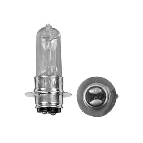 FARO LAMPARA PARA MOTOCICLETA 12V 35/35W (CUARZO-CRISTAL TRANSPARENTE-REFORZADO) P15D-1