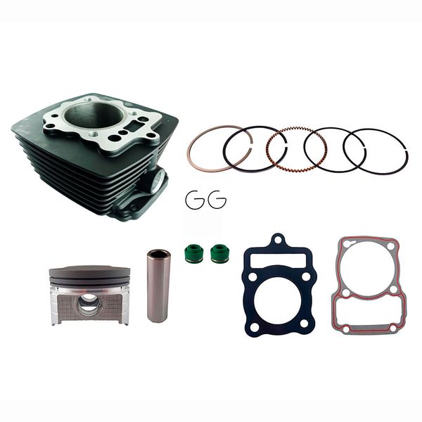 CILINDRO KIT CG D:67mm 250cc h:112.50mm P:16 NEGRO (PISTON:CONVEXO) 250GY50(2021)