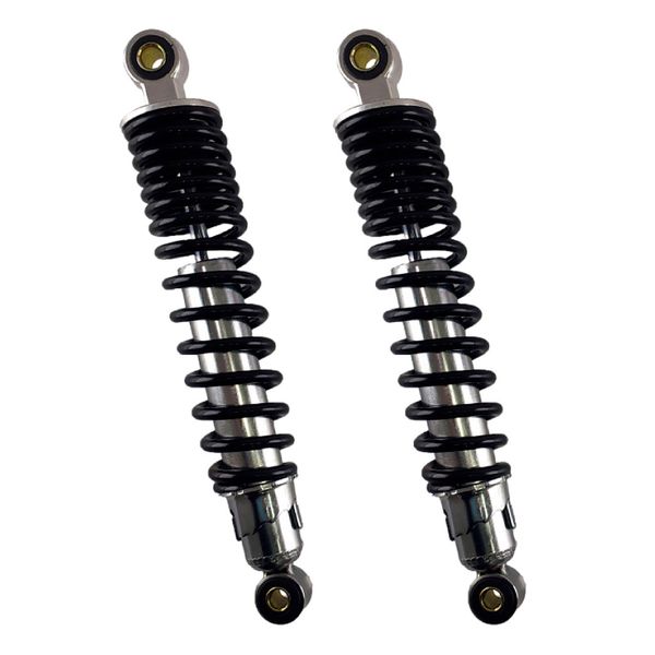 AMORTIGUADOR POSTERIOR I-D CROMADO RESORTE NEGRO LT:335 LE:303 XY150 UTILITARIA