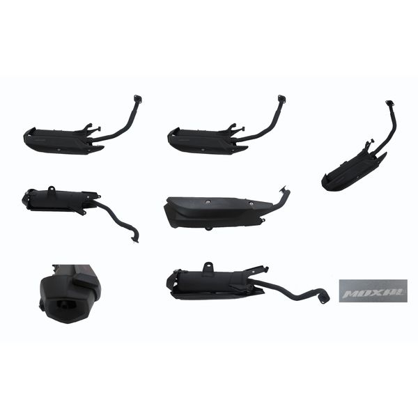 ESCAPE DERECHO COMPLETO NEGRO MATE DY150S1(2019)