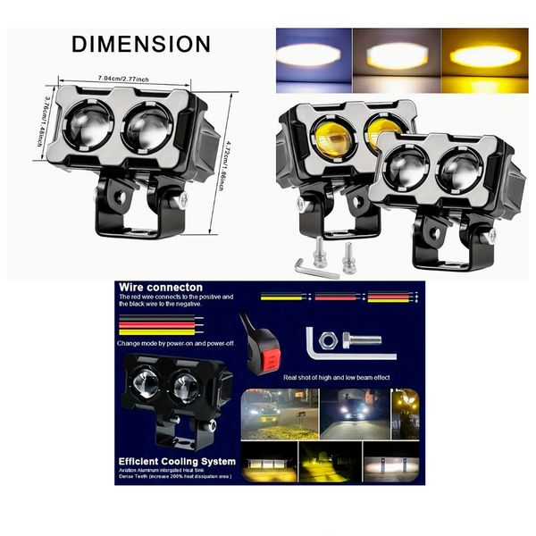 LED DOBLE LUZ AMARILLA Y BLANCA LED-16