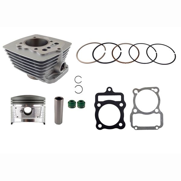 CILINDRO KIT CG D:63 mm 200cc h:103.50 mm P:15 PLATA (PISTON:CONVEXO ) CG200