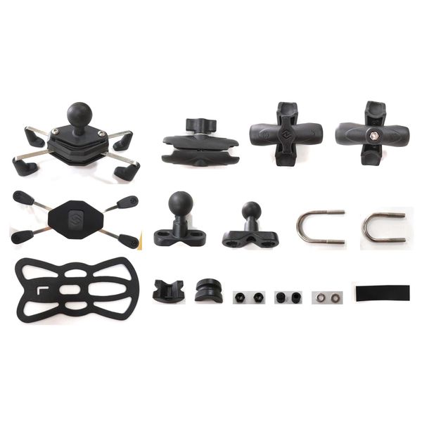 SOPORTE DE CELULAR REGULABLE ANTIVIBRACION NEGRO UNIVERSAL
