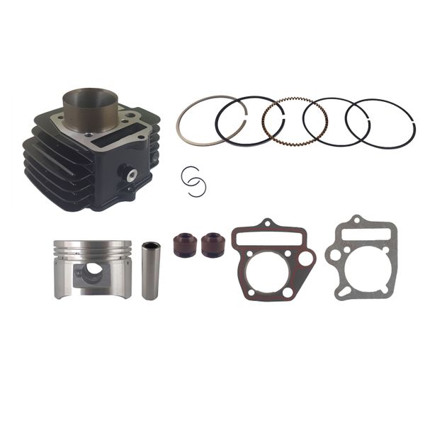 CILINDRO KIT CB D:52.40 mm 124cc h:98 mm P:13 NEGRO (PISTON:PLANO) XY12530A(2019)