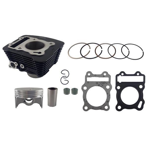 CILINDRO KIT CB D:56 mm 154cc h:99 mm P:14 NEGRO (PISTON:CONCAVO) GIXXER