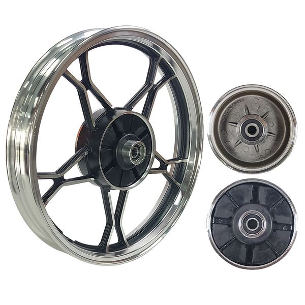 ARO ARMADO MAGNESIO 2.15X16 H POSTERIOR TAMBOR NEGRO BRILLANTE/CROMADO XY15015 GN STARK