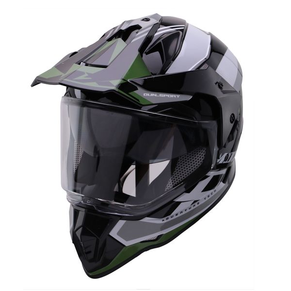 DUAL ADVENTURE TECH TECH "S" VERDE OLIVA NEGRO BLANCO BRILLANTE