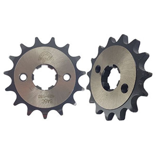 PIÑON MOTRIZ 428H 15T 2 HUECOS PINT. 5.20MM ACERO REF. 1045/PULIDO NXR125BROS(2004)