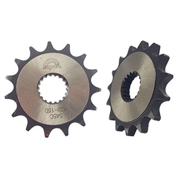 PIÑON MOTRIZ 428H 15T  PINT. 2MM ACERO REF. 1045/PULIDO GN125(2012)