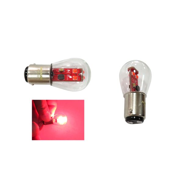 FARO LAMPARA LED STOP ROJO PARA MOTOCICLETA 12V DOS CONTACTOS UNIVERSAL