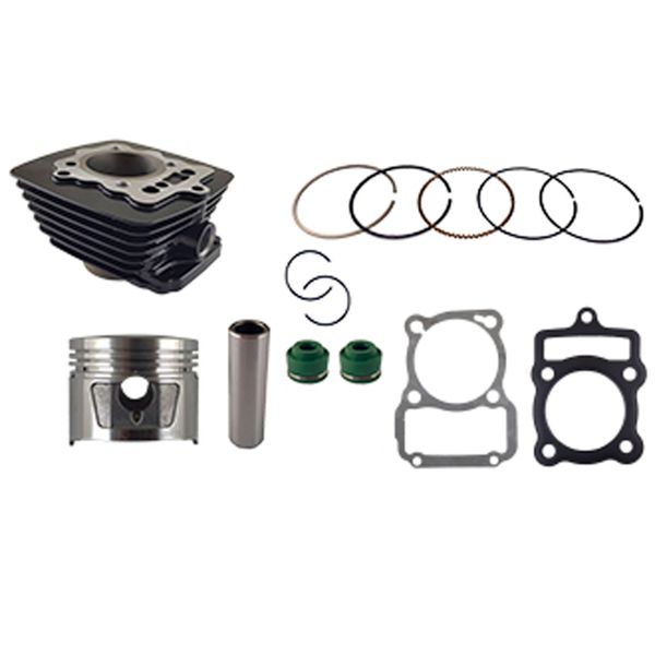 CILINDRO KIT CG D:62 mm 149cc h:96.40 mm P:15 NEGRO (PISTON:CONVEXO ) XY150 UTILITARIA
