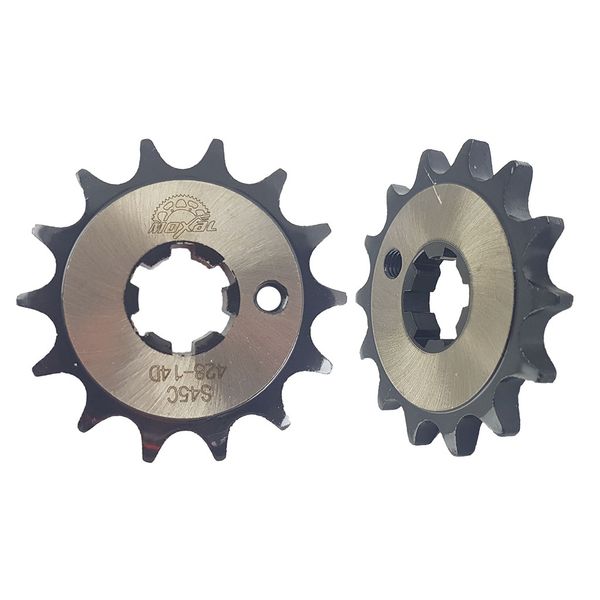 PIÑON MOTRIZ 428H 14T 1 HUECOS PINT. 6.20MM ACERO REF. 1045/PULIDO FZ16(2013)