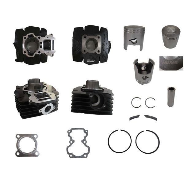 CILINDRO KIT 2T D:52.53 mm 115cc h:108.80mm P:14 NEGRO (PISTON:CONVEXO) AX100(2012)