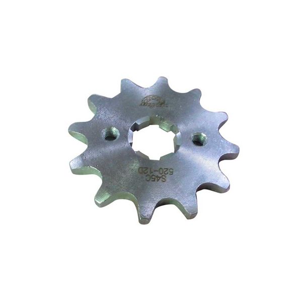 PIÑON MOTRIZ 520H 12T 2 HUECOS PINT. 6.20MM ACERO REF. 1045 GRIS CG125