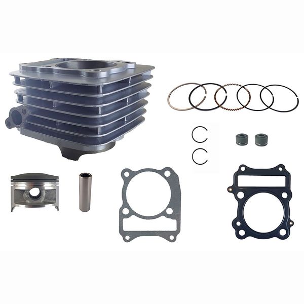 CILINDRO KIT CB D:66 199CC H:107.10MM P:16 GRIS (PISTON:CONVEXO ) QM200GY(2012)