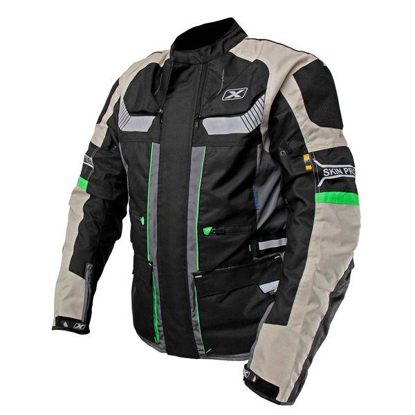  CHAQUETAS MOXAL PRO CH-10 (DUBLIN) "L" NEGRO PLATEADO VERDE
