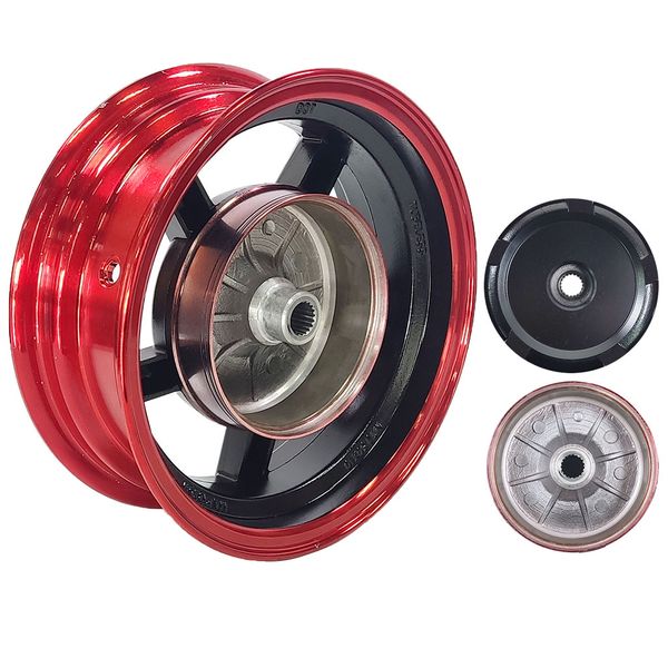 ARO ARMADO MAGNESIO 3.50X10 H POSTERIOR TAMBOR NEGRO BRILLANTE/ROJO FREEDOM(2020)