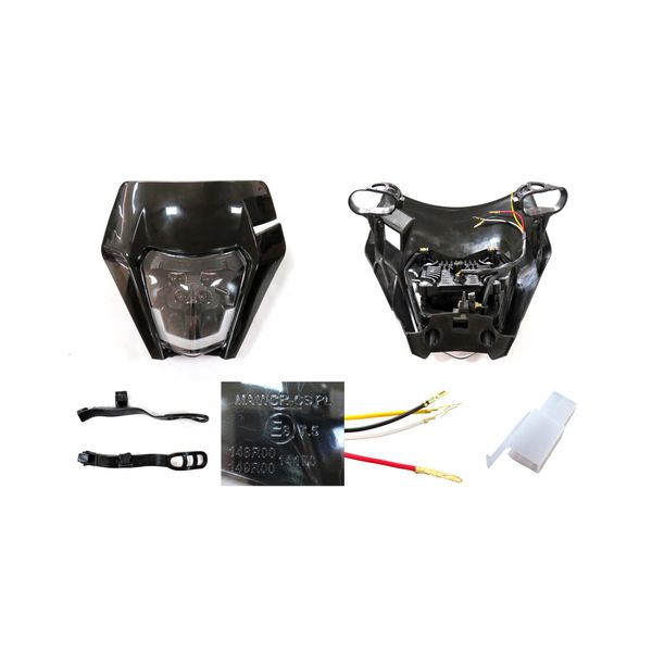 FARO Y MASCARILLA LED NEGRO UNIVERSAL