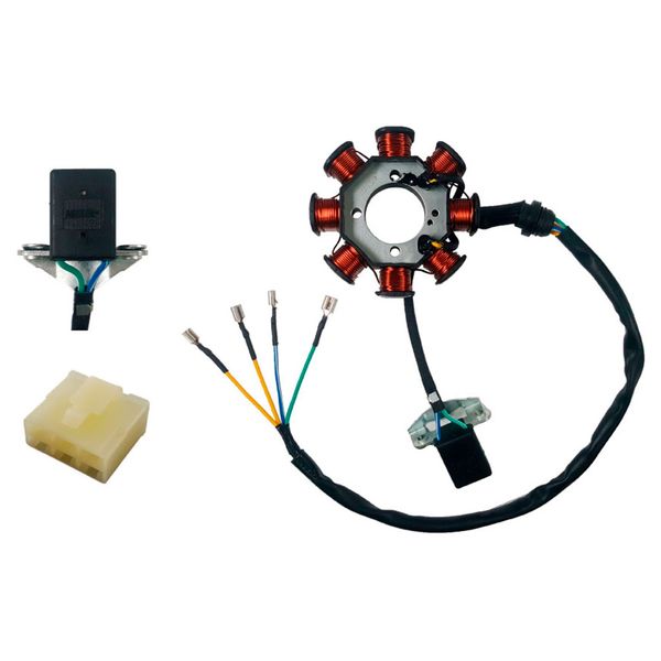BOBINA CORONILLA 8 MODULOS 3 HUECOS (4 PIN) (PULSER 2 CABLES) XY200GY6(2011)