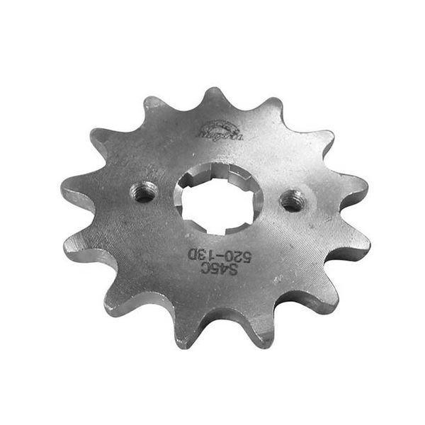 PIÑON MOTRIZ 520H 13T 2 HUECOS PINT. 6.20MM ACERO REF. 1045 GRIS CG125