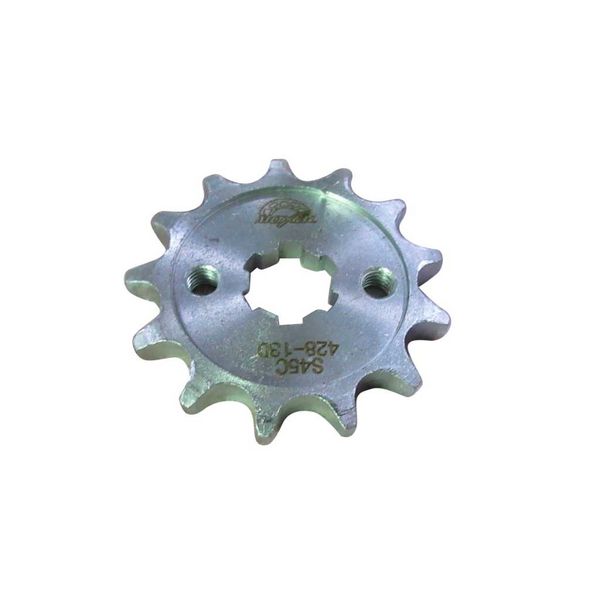 PIÑON MOTRIZ 428H 13T 2 HUECOS PINT. 4.60MM ACERO REF. 1045 GRIS XY1258X