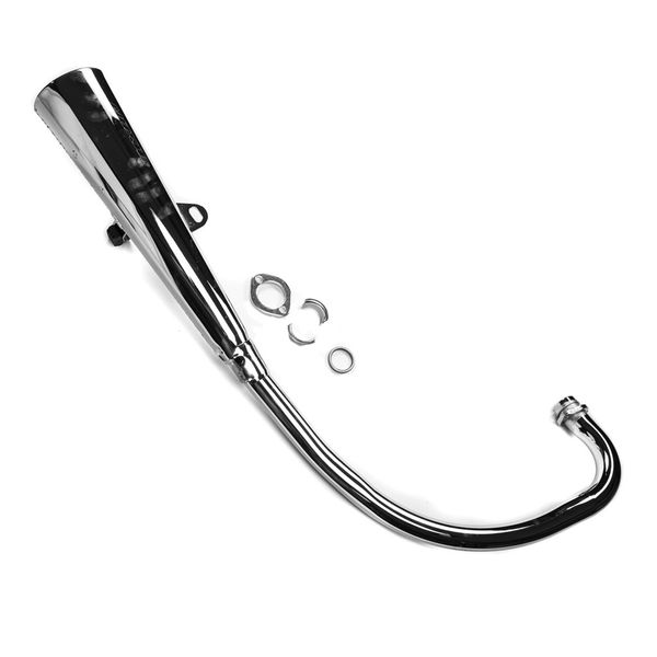 ESCAPE DERECHO COMPLETO (TIPO ORIGINAL 10mm) CROMADO GN125(2012)