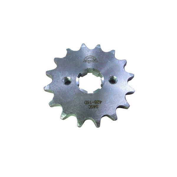 PIÑON MOTRIZ 428H 16T 2 HUECOS PINT. 6.20MM ACERO REF. 1045 GRIS CG125