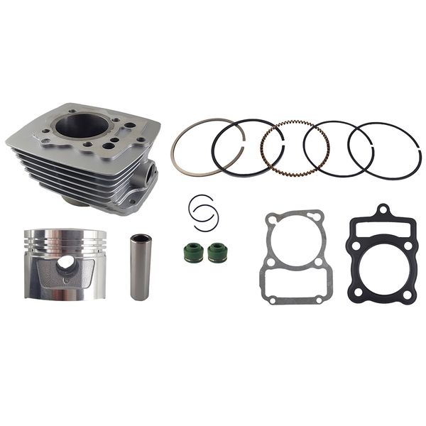 CILINDRO KIT CG D:62 mm 149cc h:98 mm P:15 PLATA (PISTON:CONVEXO ) XY150 UTILITARIA