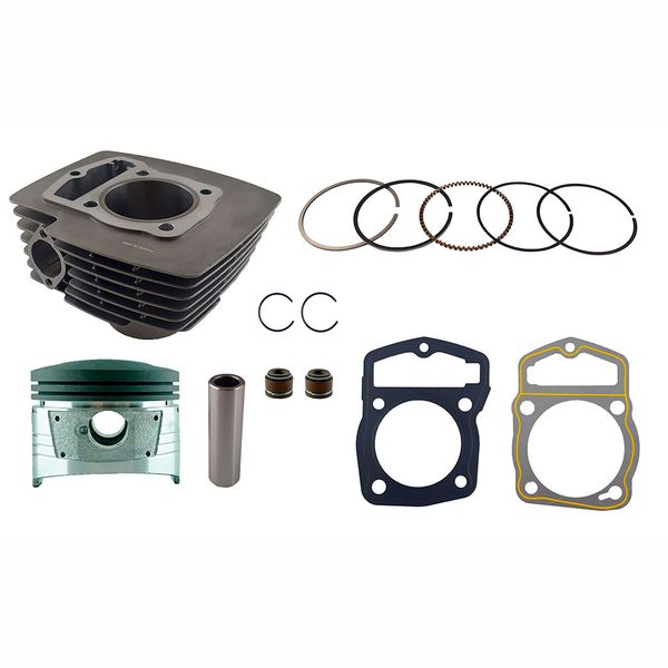 CILINDRO KIT CB D:63 mm 200cc h:102.20 mm P:15 GRIS (PISTON:CONVEXO ) CB200