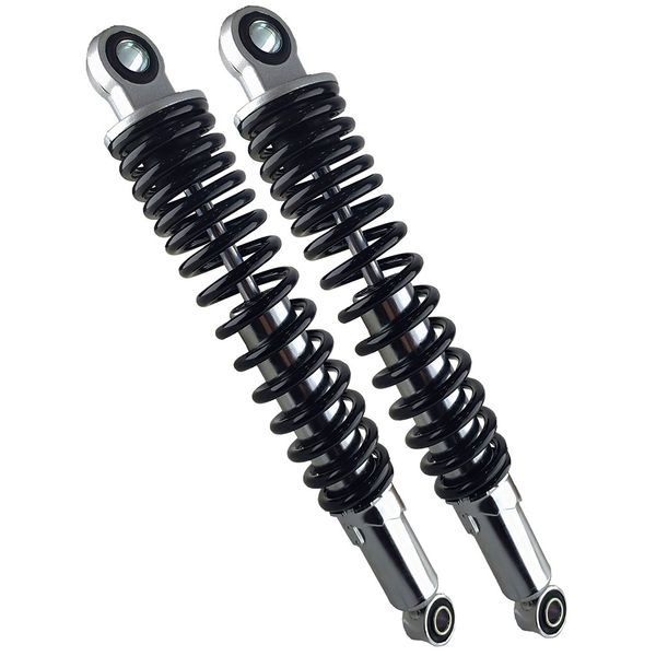 AMORTIGUADOR POSTERIOR I-D CROMADO RESORTE NEGRO LT:380 LE:346 ICS150S