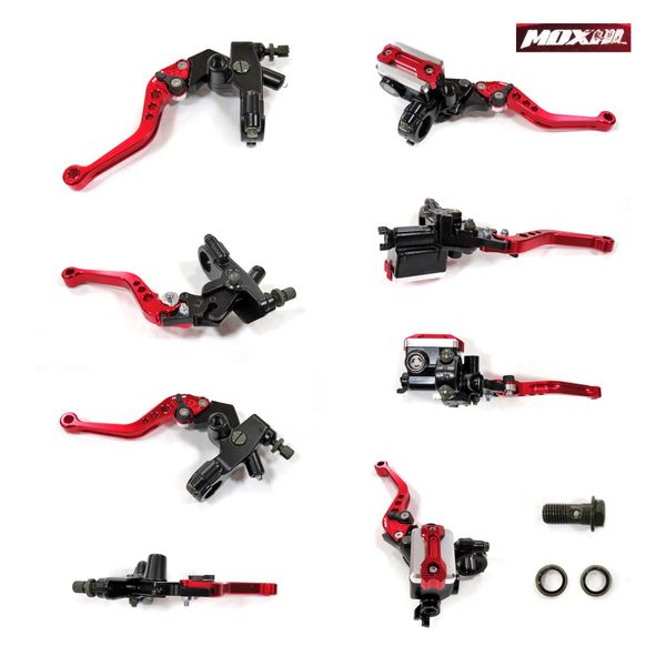 KIT MANIGUETAS CNC COMPLETO ROJO (FRENO Y EMBRAGUE) UNIVERSAL