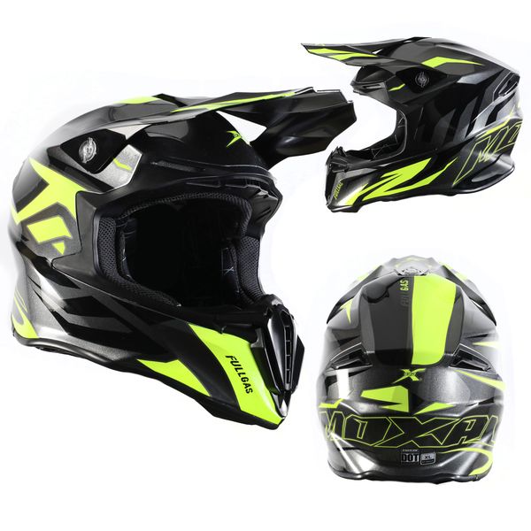 CROSS DERBY FULLGAS "S" GRIS NEGRO AMARILLO NEON BRILLANTE