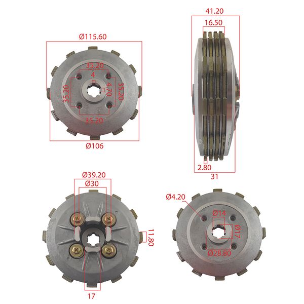 EMBRAGUE ARMADO 4H (4D) AX4